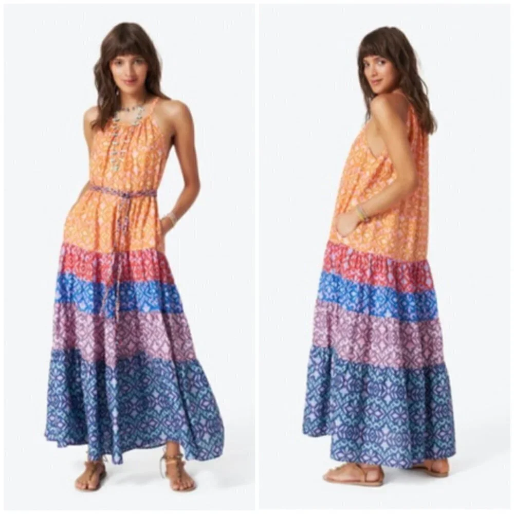 💕XIRENA💕 Viv Dress ~ Fiesta Multi-Color-Block Print XL NWT - Picture 5 of 16